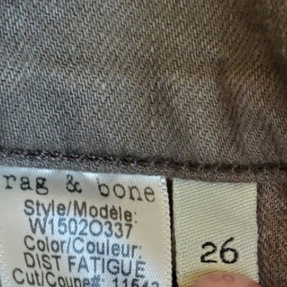 Rag and bone Olive green skinny jeans - Picture 6 of 7